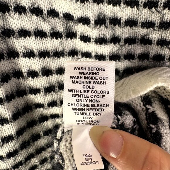Elle Black White Knit Sweater - Picture 5 of 5